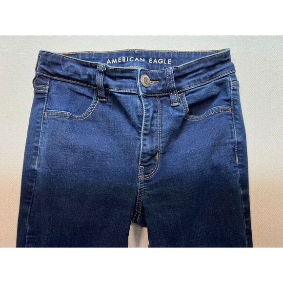 American Eagle Womens Skinny Ankle Jegging Jeans Super Stretch Size 4 Long Blue - Picture 5 of 11